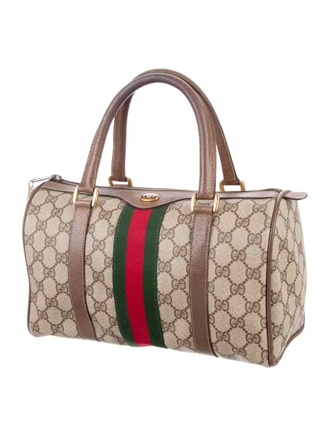 gucci vintage gg pattern boston bag|authentic gucci boston bag.